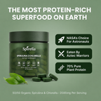 Spirulina & Chlorella Tablets — The Most Protein-Rich Superfood On Earth | 70% Pure Protein