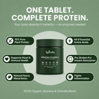 Spirulina & Chlorella Tablets — The Most Protein-Rich Superfood On Earth | 70% Pure Protein