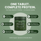 Spirulina & Chlorella Tablets — The Most Protein-Rich Superfood On Earth | 70% Pure Protein