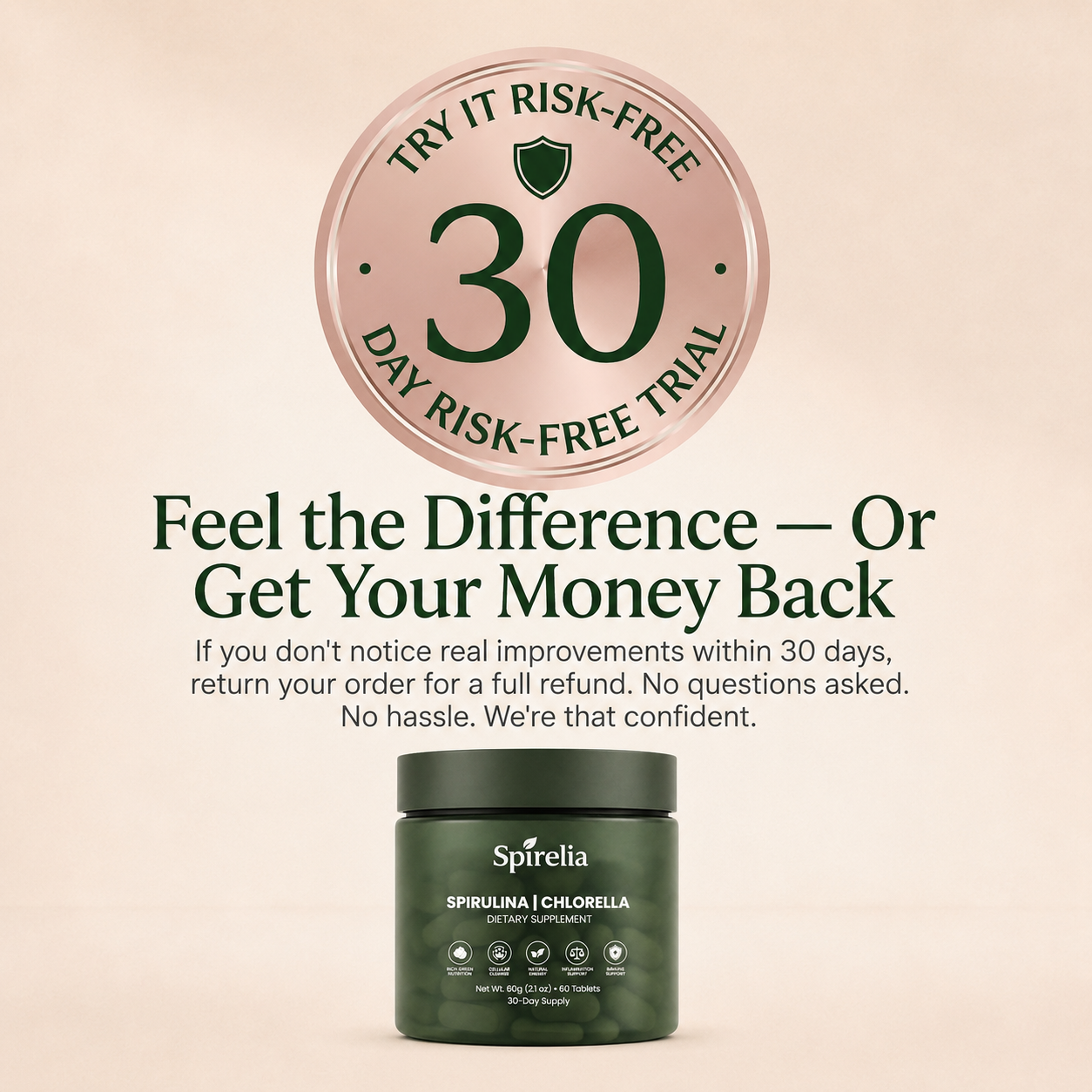 Spirulina & Chlorella Tablets — No Botox. No Fillers. No $2M Protocol. Just Results.