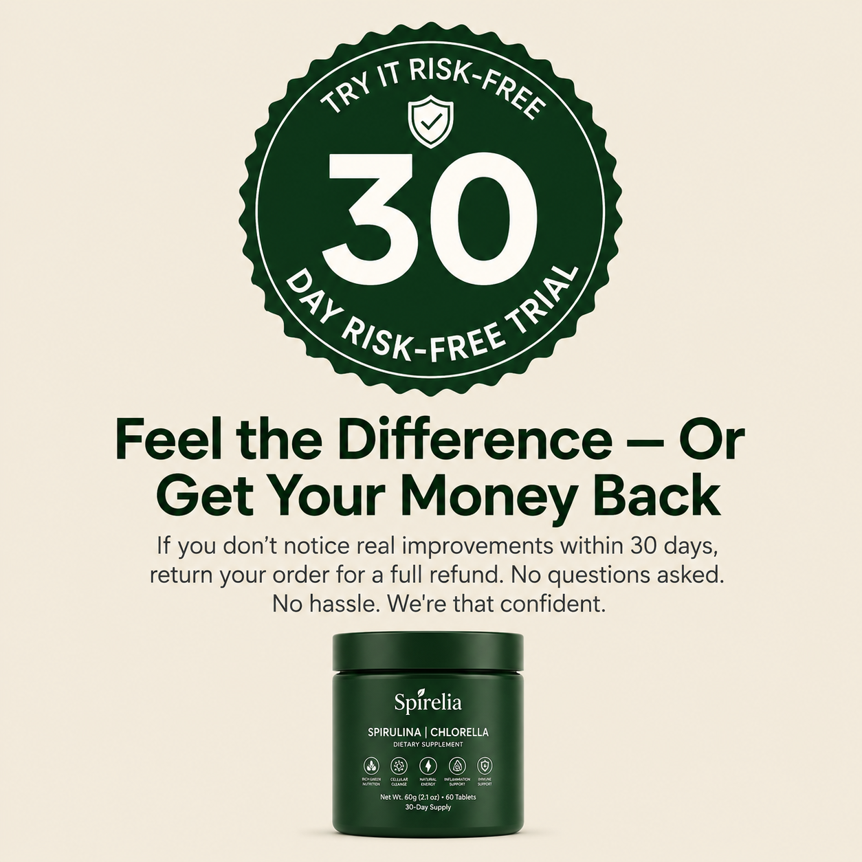 Spirulina & Chlorella Tablets — The Most Protein-Rich Superfood On Earth | 70% Pure Protein