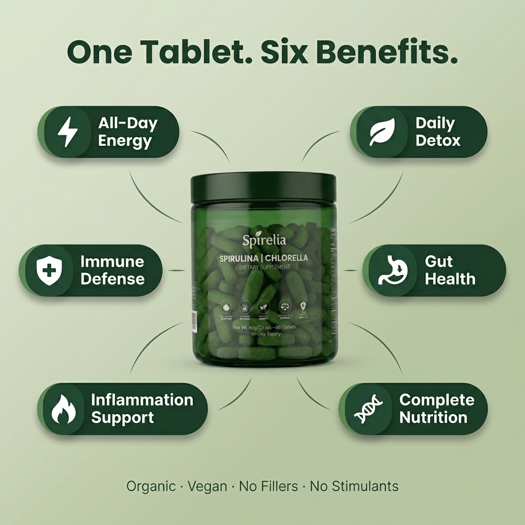 Spirelia® | Spirulina and Chlorella Tablets