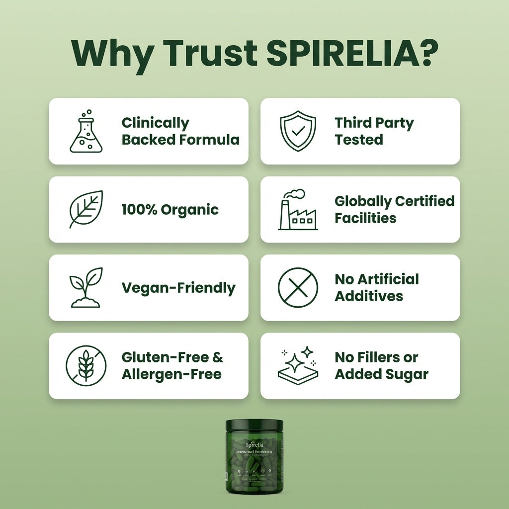 Spirulina & Chlorella Tablets — The Most Protein-Rich Superfood On Earth | 70% Pure Protein