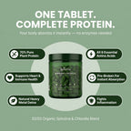 Spirulina & Chlorella Tablets — The Most Protein-Rich Superfood On Earth | 70% Pure Protein